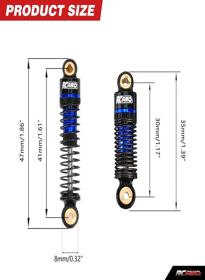 RCAWD CR18P Shocks 47MM Oil-Filled Shock absorber For CR18P Upgrades Rock Van CR18P Trail Hunter CR18P Rock Van EVO CR18P EVO HARVEST CR18P EVO Trail Hunter Parts Blue - Image 2